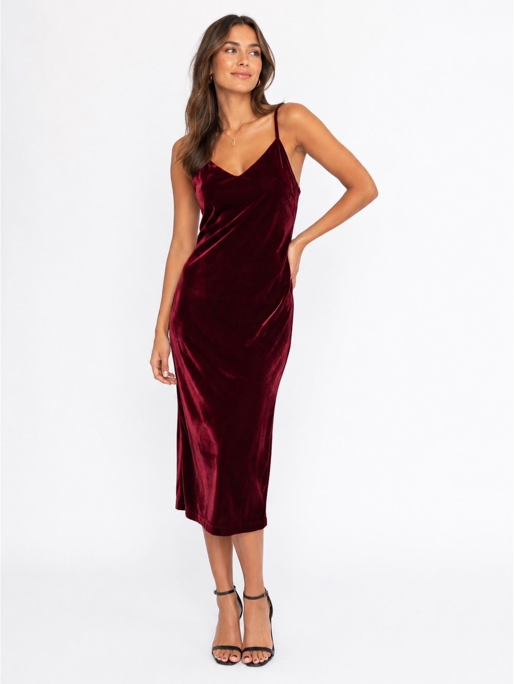NWT Boden Velvet Slip Midi Party Dress US 6R